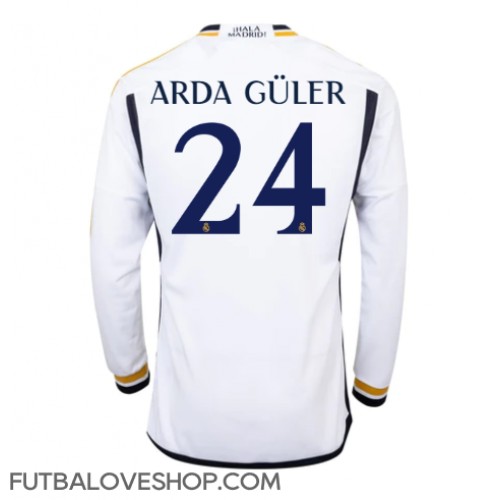 Dres Real Madrid Arda Guler #24 Domáci 2023-24 Dlhy Rukáv